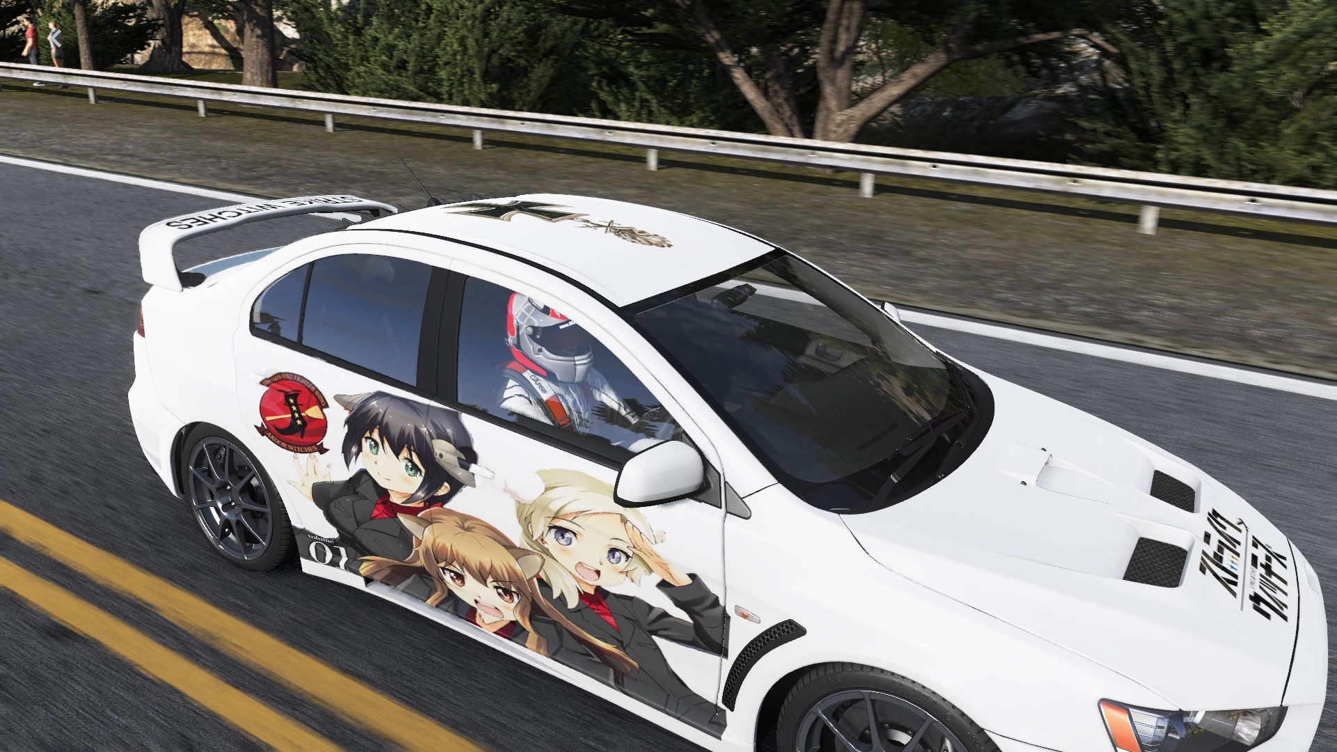 Steam Community Screenshot Mitsubishi Lancer Evo X Fq400 Strike Witches Pantaloni Rossi Ilmavoimat Ver