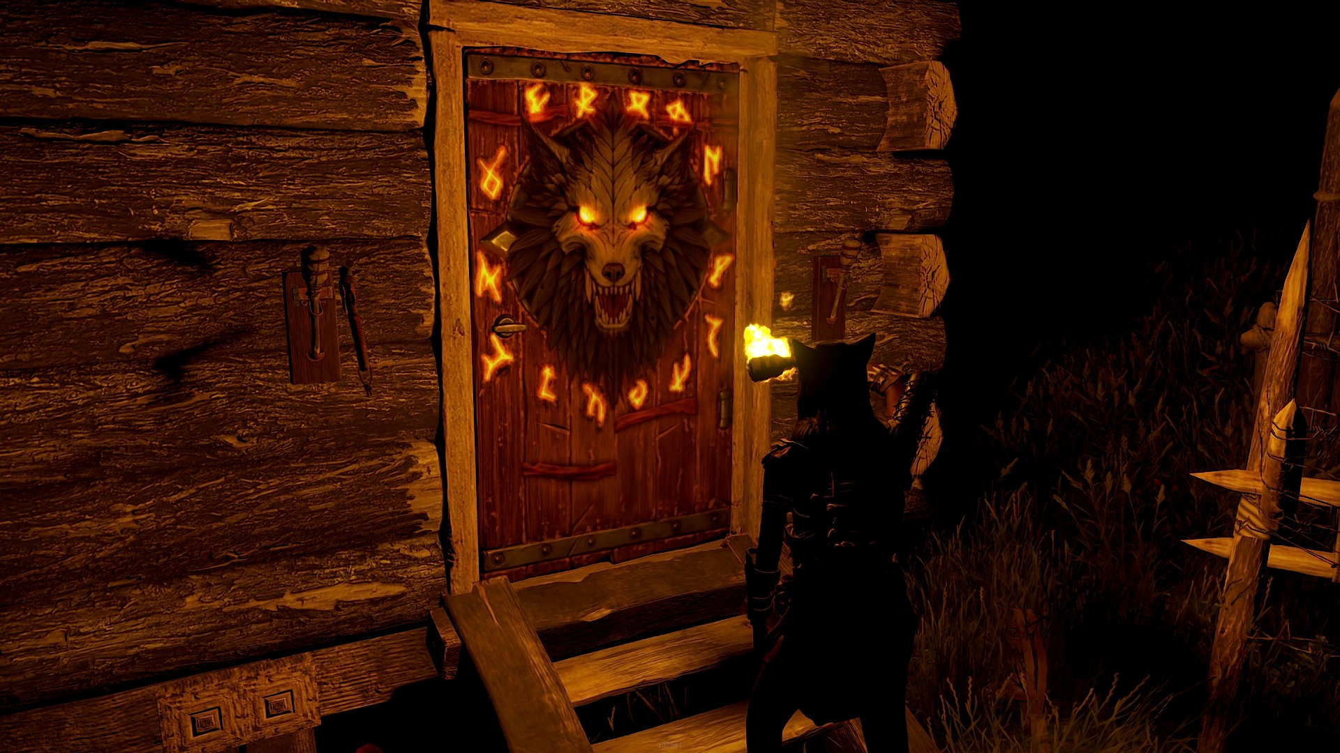 Wolf Warrior Wooden Door thumbnail 6