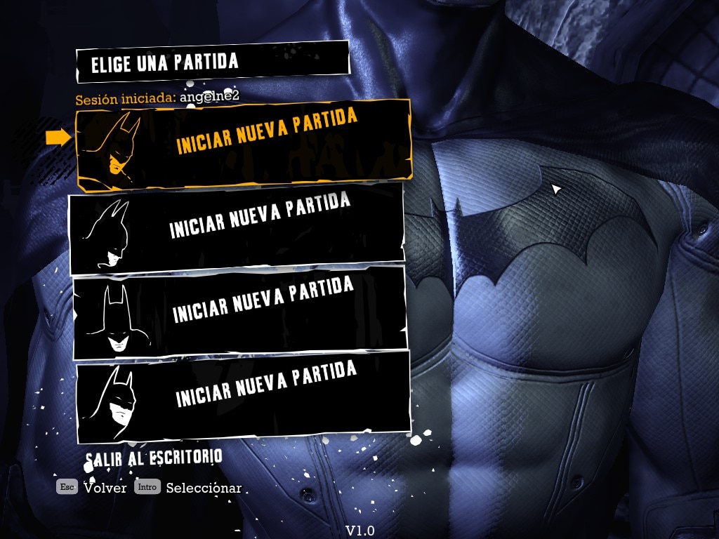 Comunidad Steam :: Captura :: Batman: Arkham Asylum Menu
