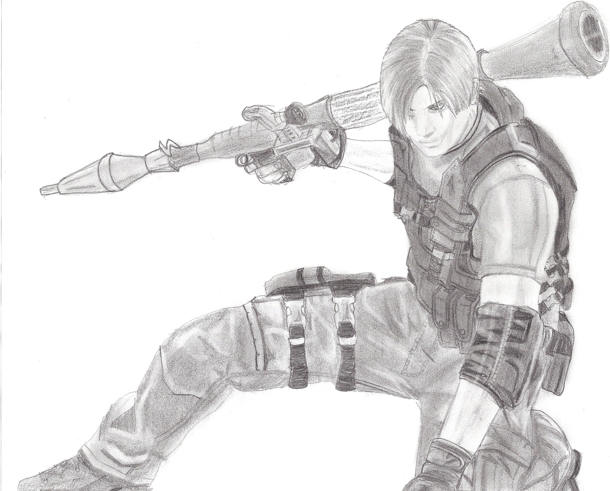 Леон кеннеди рисунок