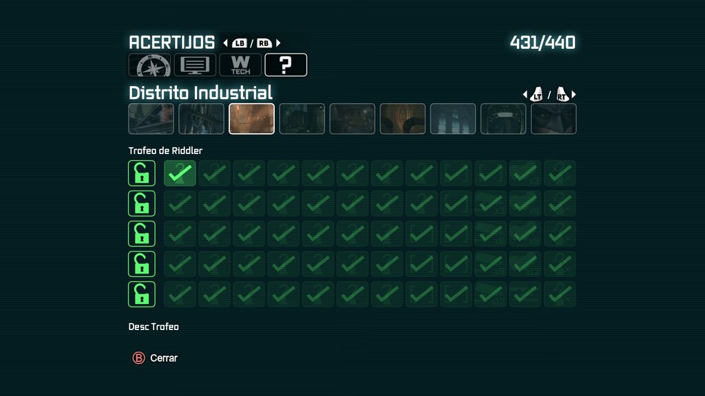 Steam Community :: Screenshot :: Trofeos y Acertijos de DIstrito Industrial  100%