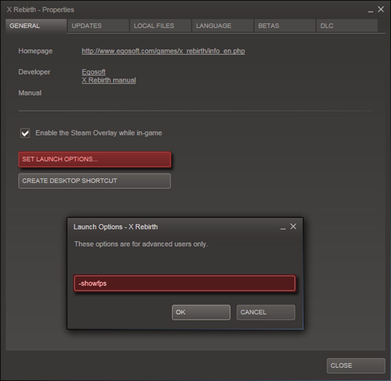 How to expand (fully reveal) the Steam launch options? - Arqade