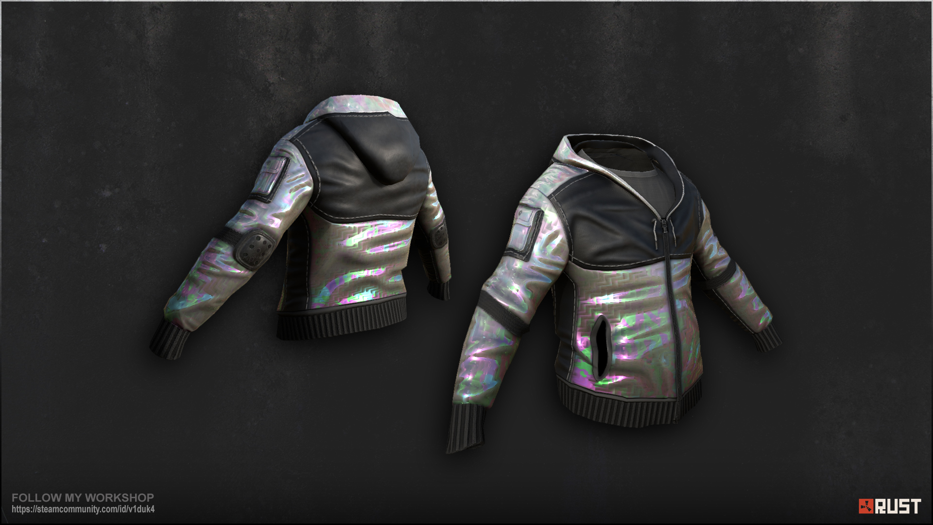 White Holographic Hoodie screenshot 1