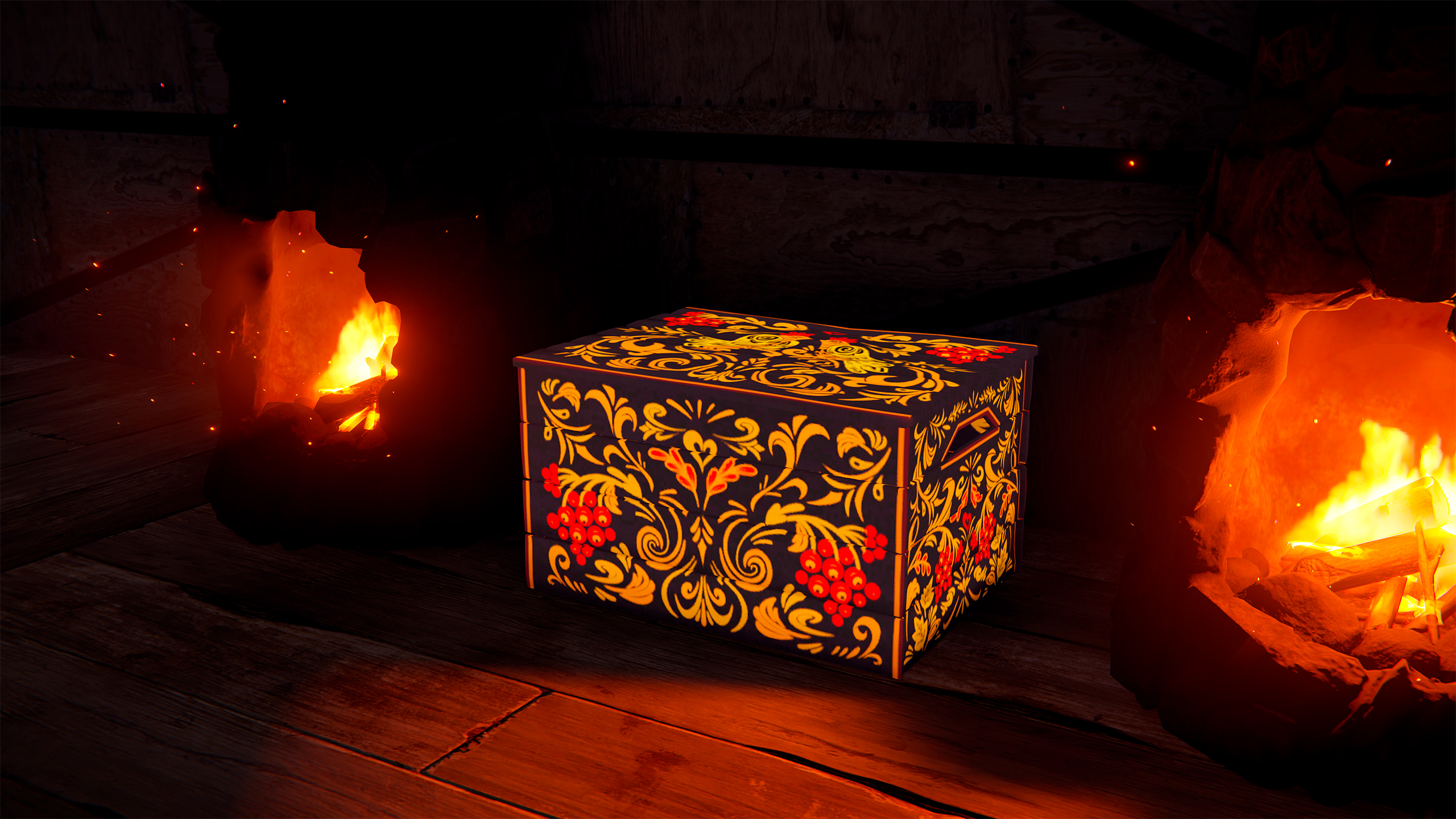 Khokhloma Small Box screenshot 1