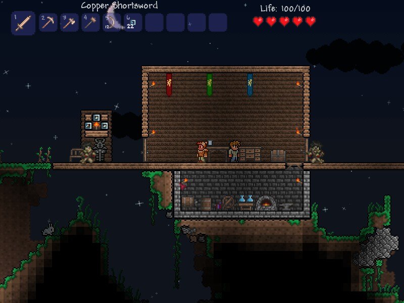 Peck I stor skala samarbejde Steam Community :: Screenshot :: So the new terraria patch is pretty great.  Also I made fake lamp posts when an actual lamp post item was introduced.  Whoops.