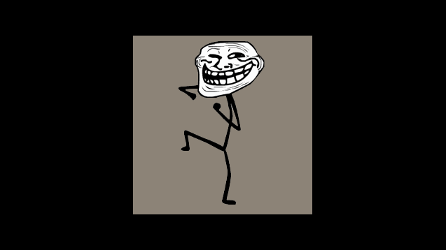 troll face dancing animation