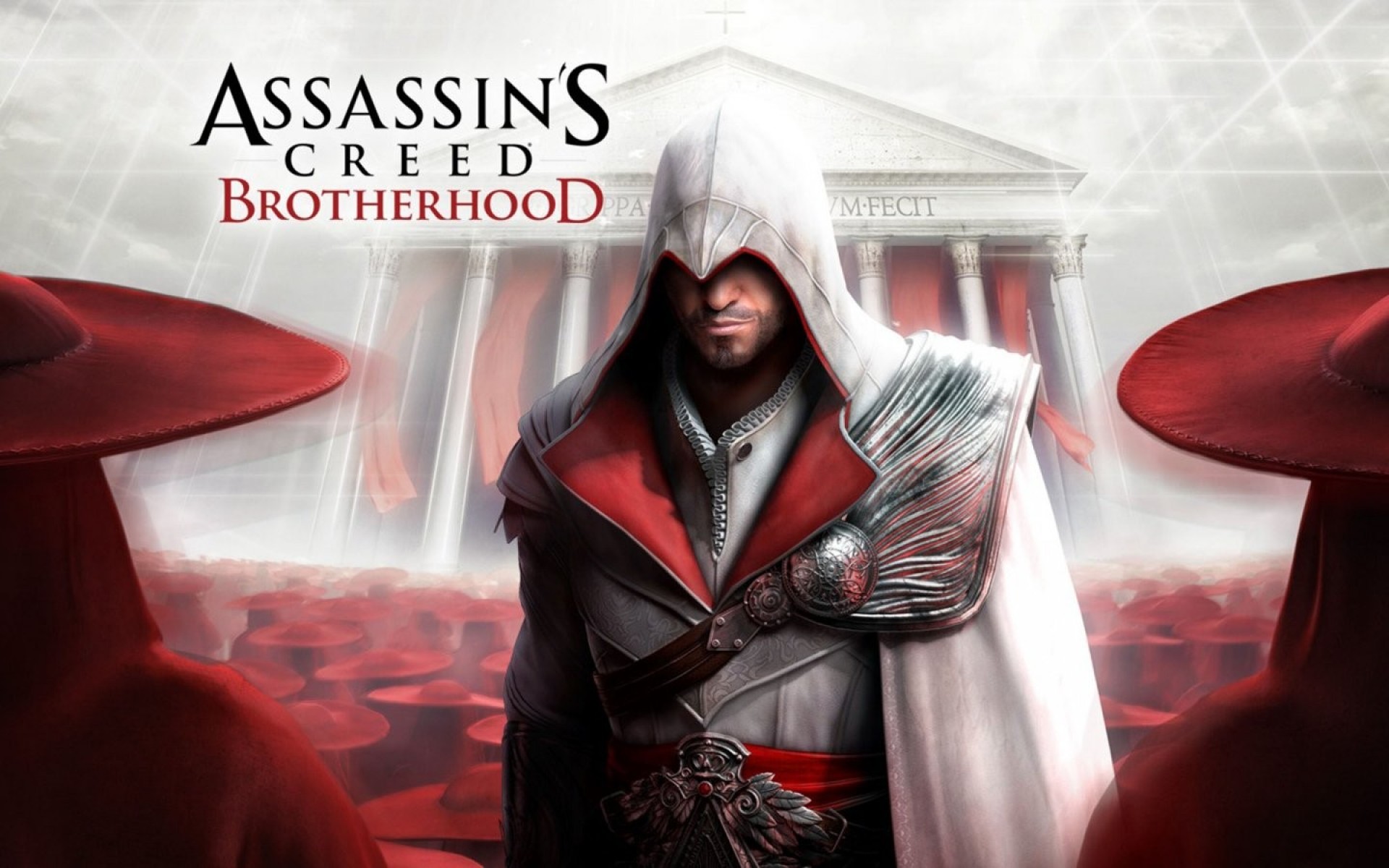 Brotherhood ii. Ассасин Крид Эцио Аудиторе. Assassin's Creed братство крови обложка. Ассасин Крид братство крови Эцио. Плакат ассасин Крид братство крови.