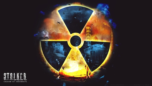 Знак радиации тень Чернобыля