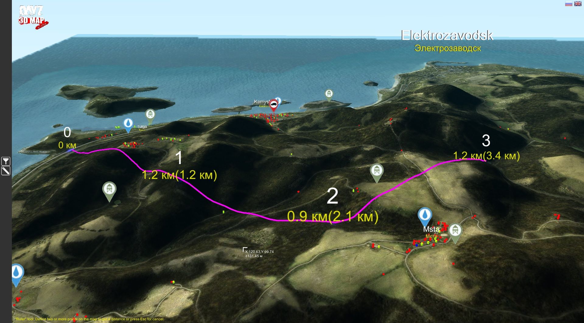 3B DAYZ - Map 3D HD Chernarus + liens iZurvive Android