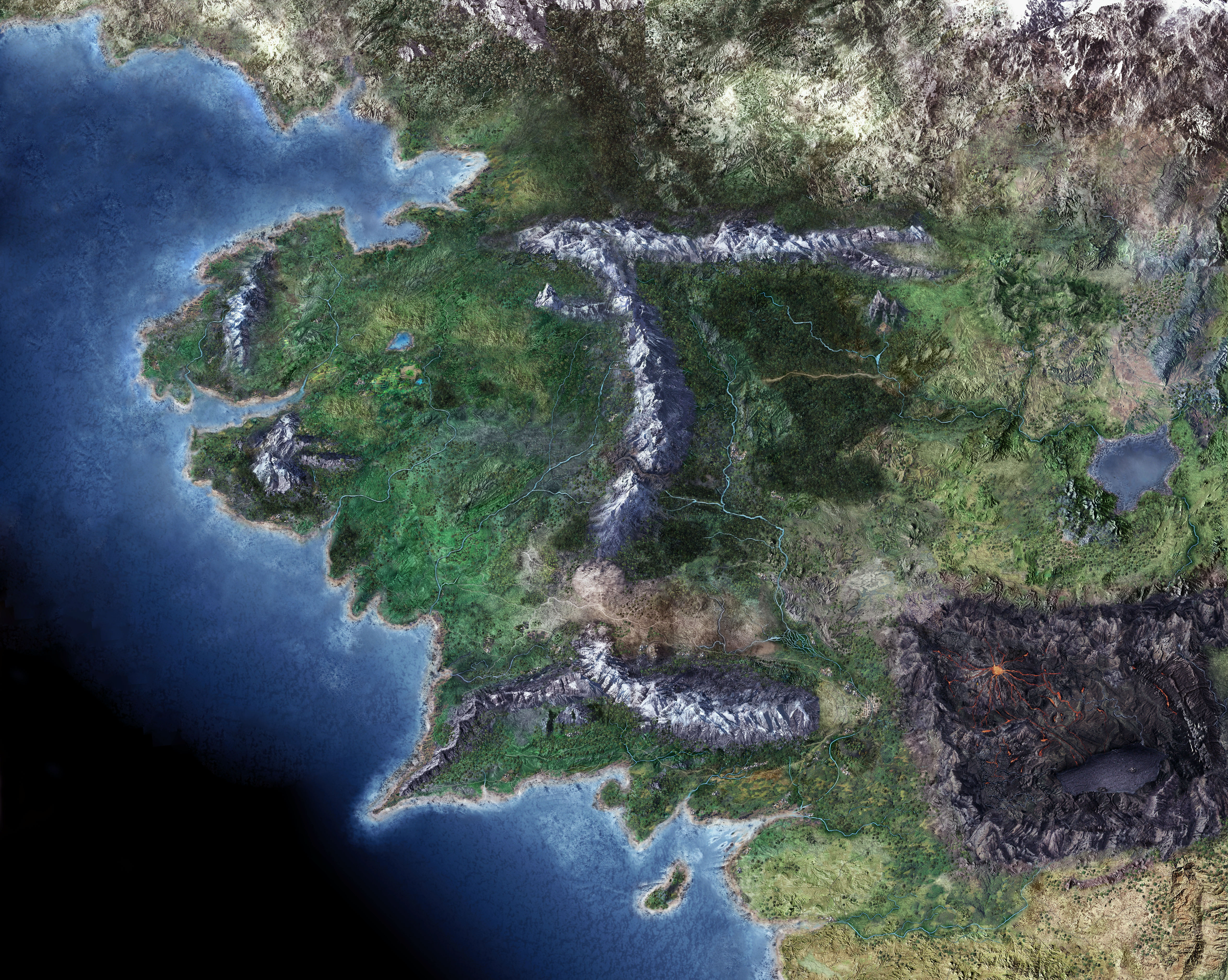 middle earth 3d map