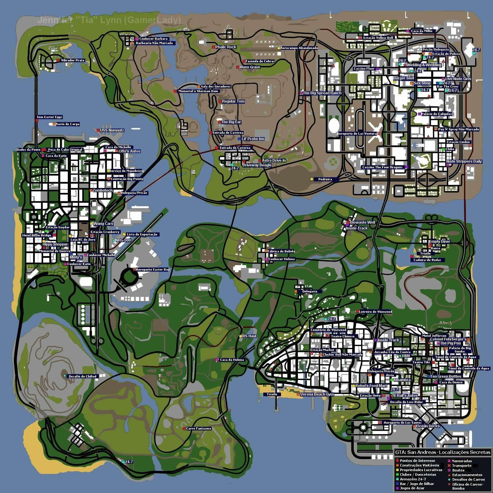 Como liberar todas a cidades do mapa no GTA San Andreas