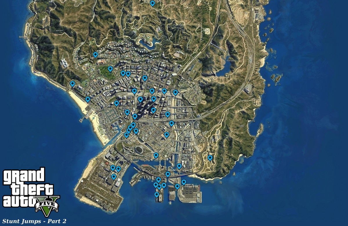 Banks in the GTA 5 game on the map