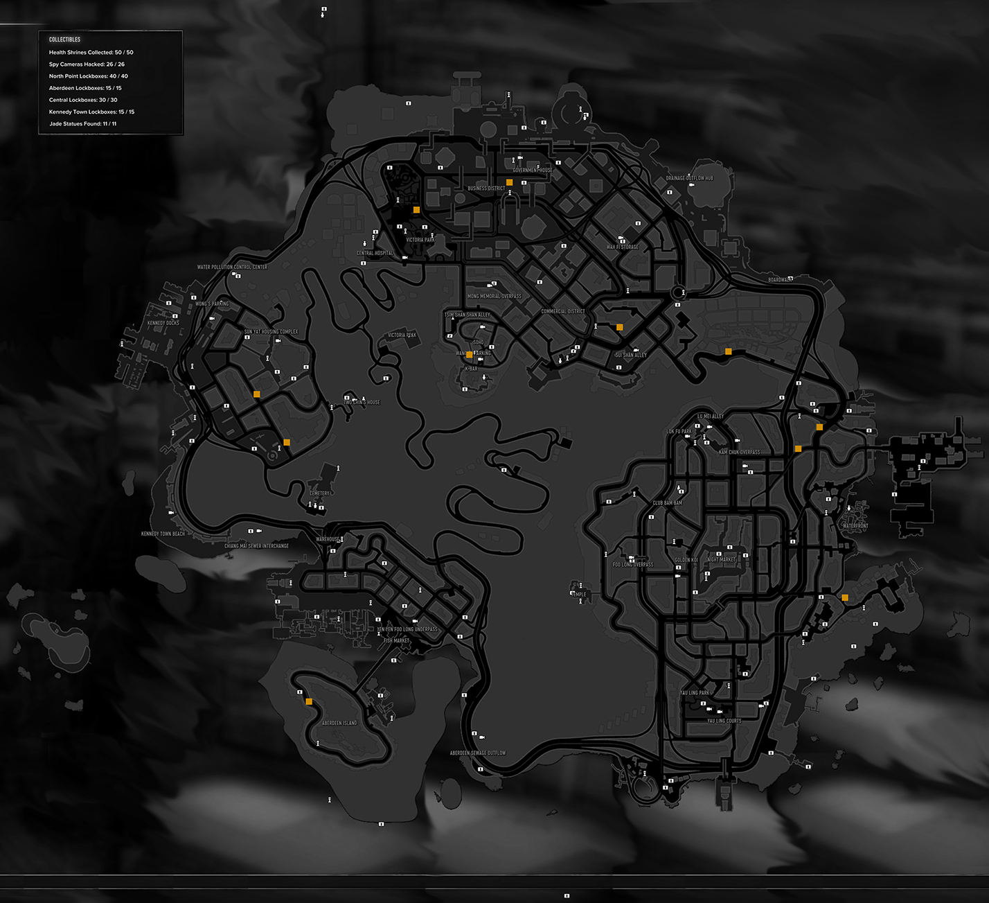 Sleeping dogs карта города