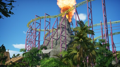 Steam Workshop Volcano the Blast Coaster recreation