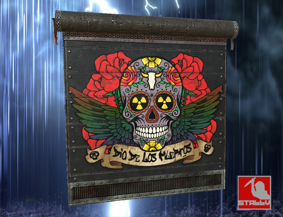 Dia De Los Muertos Garage Door thumbnail 3