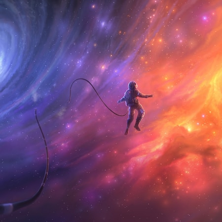 Broken tether | BGM | Space | Galaxy | Man | Astronaut | | Wallpapers HDV