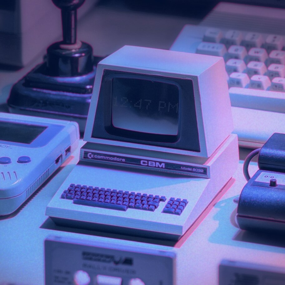 Retro PC With Clock