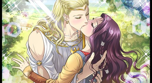 Steam общност: Gods of Love: An Otome Visual Novel. kissing CGs indeed are ...