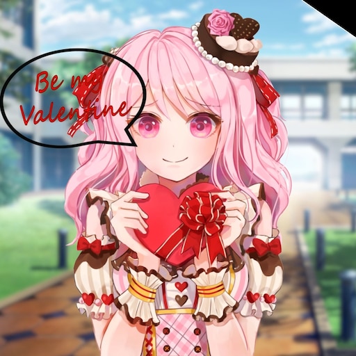 Steam Workshop::Animated Valentines Day Anime Girl (Banner Version)