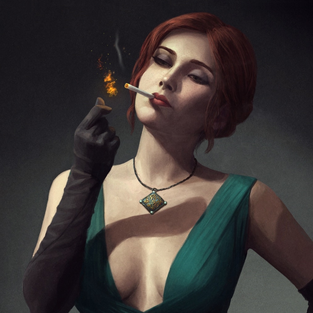 Noir Triss (Animated) [2640x1480]