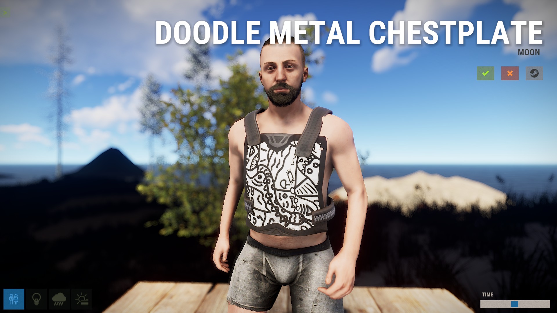 Doodle Metal Chestplate thumbnail 2