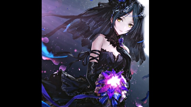 Steam Workshop Anime Girl With Yellow Eyes And Dark Hair