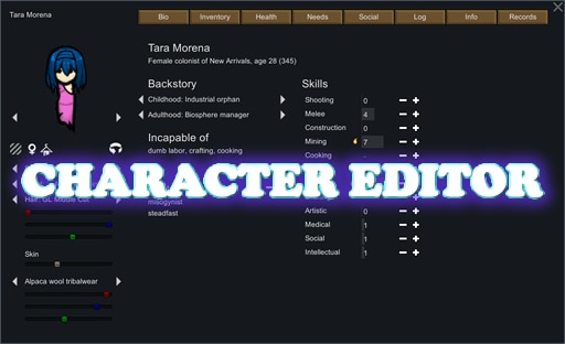 Character edit