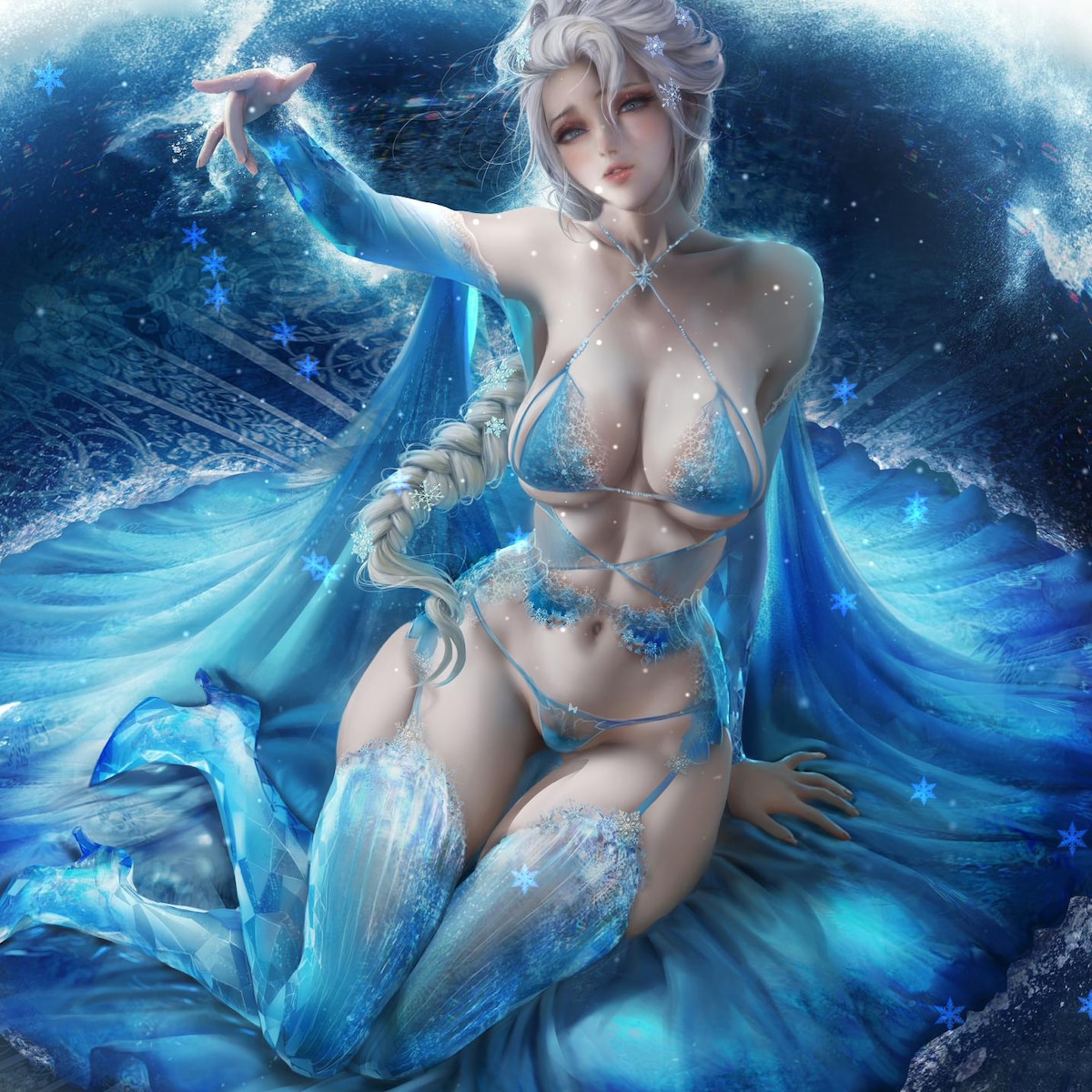 sakimichan 横屏 冰雪女王