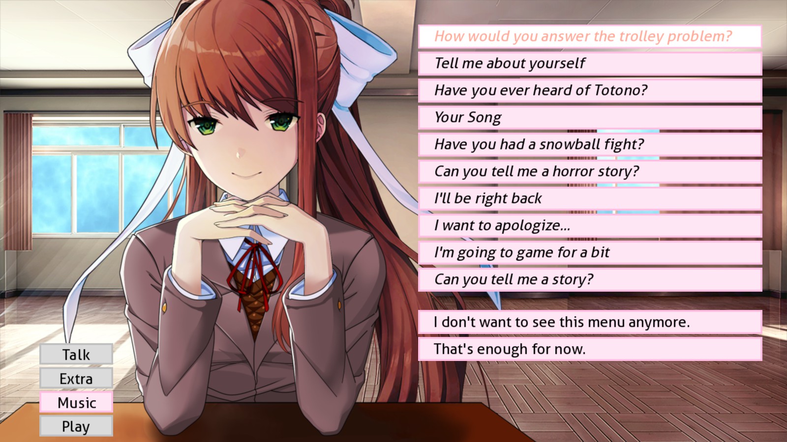 Steam Community Screenshot Mod 名 Monika After Story 显然 只有英文