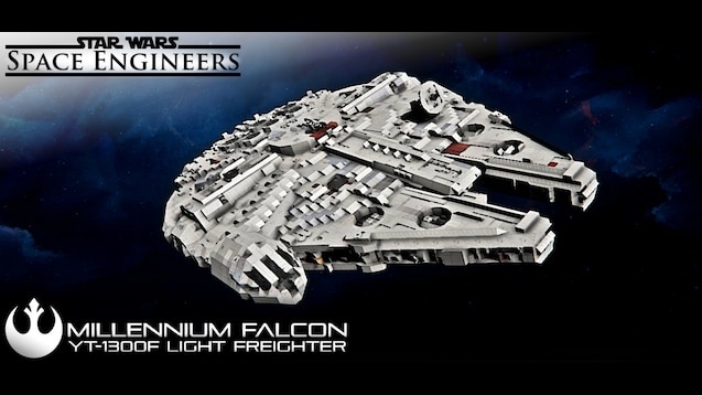 millennium falcon in space
