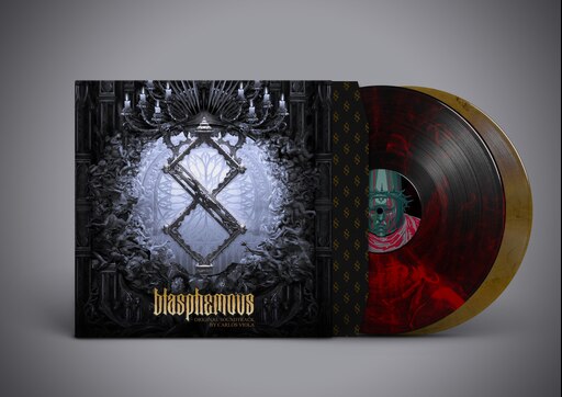 Саундтреки в стим. Виниловая пластинка мокап. Games OST Vinyl. Blasphemous саундтрек. Обложки для плейлистов музыки.