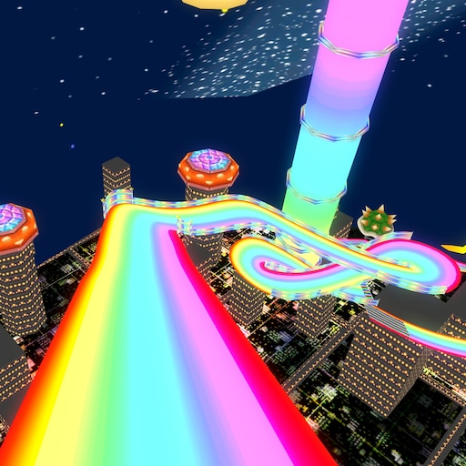 Rainbow road från Mario Kart