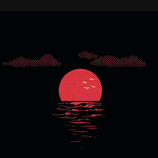 Crimson Sun | Minimalist | Simple