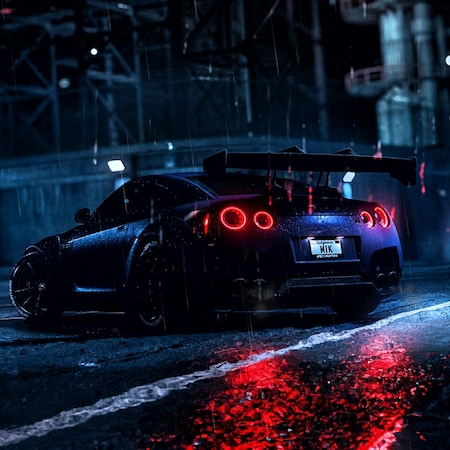 Nissan GT-R Night rain | Wallpapers HDV