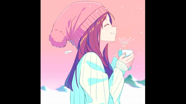 Anime Girl Drinking Coffee Gambarku
