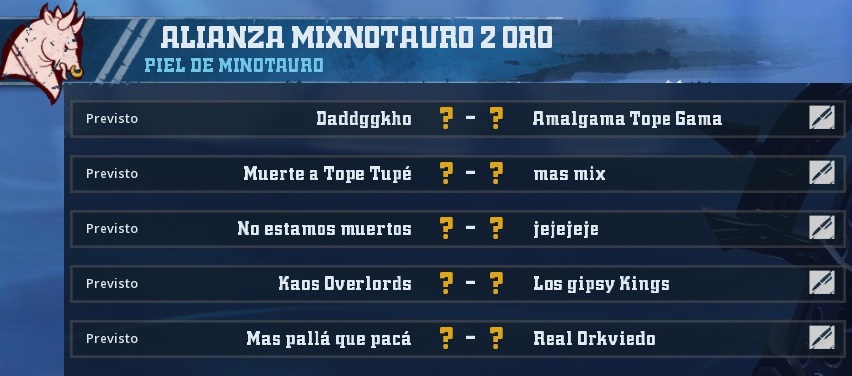 Liga Alianza Mixnotauro 2 - División Cuerno de Oro / Jornada 5 - hasta el domingo 30 de junio DAA8D4E128A491F72761D3ABC1175EAD7647E268