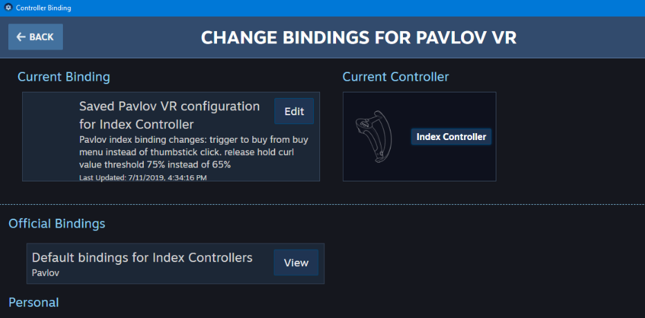 Steam Community Guide :: to edit bindings for Pavlov VR