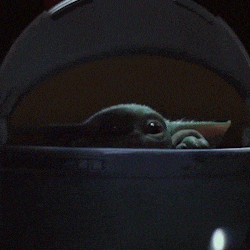 Baby Yoda just watching