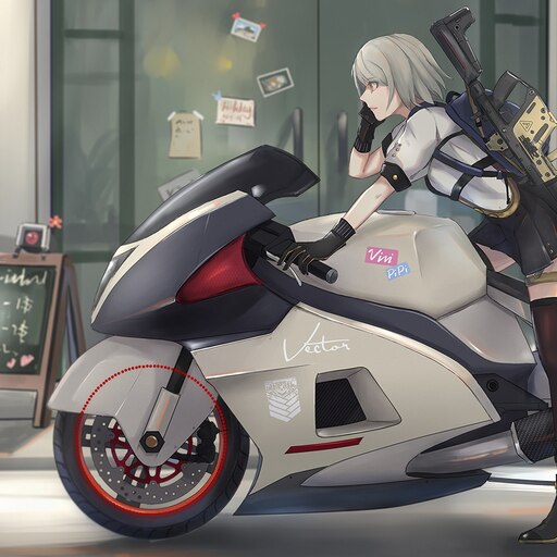 Anime girl cheap motorcycle