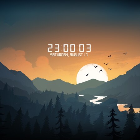 Sunset with clock | Wallpapers HDV