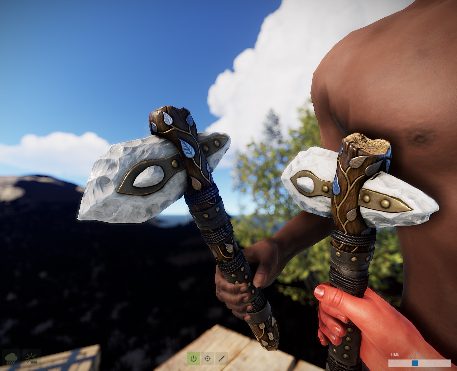 Silver Leaf Stone Hatchet thumbnail 4
