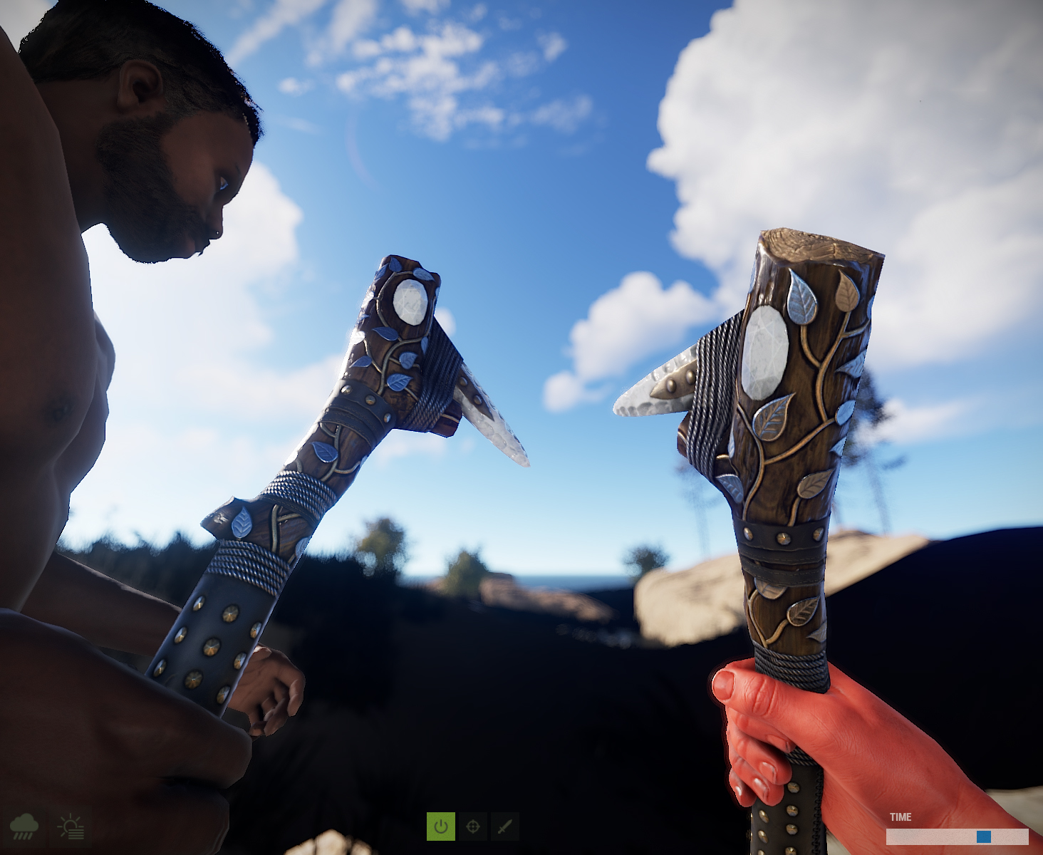 Silver Leaf Stone Pickaxe thumbnail 5