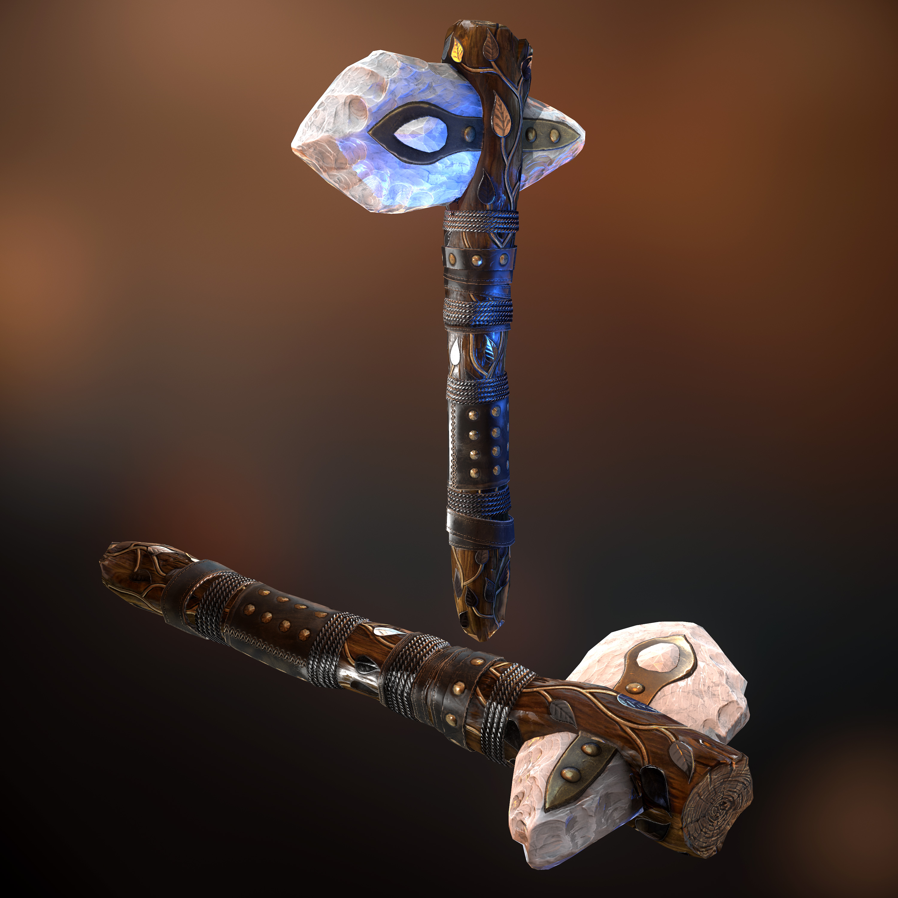 Silver Leaf Stone Hatchet thumbnail 5