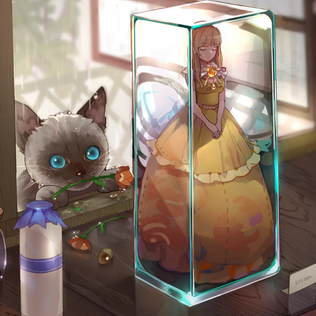 Beauty and the Beast [ Cat & Doll Figurine ] 🐌