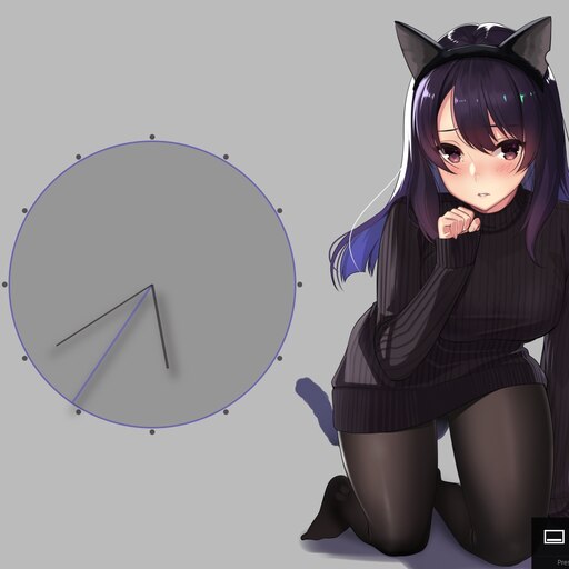 Steam Workshop Anime girl with tights Clock