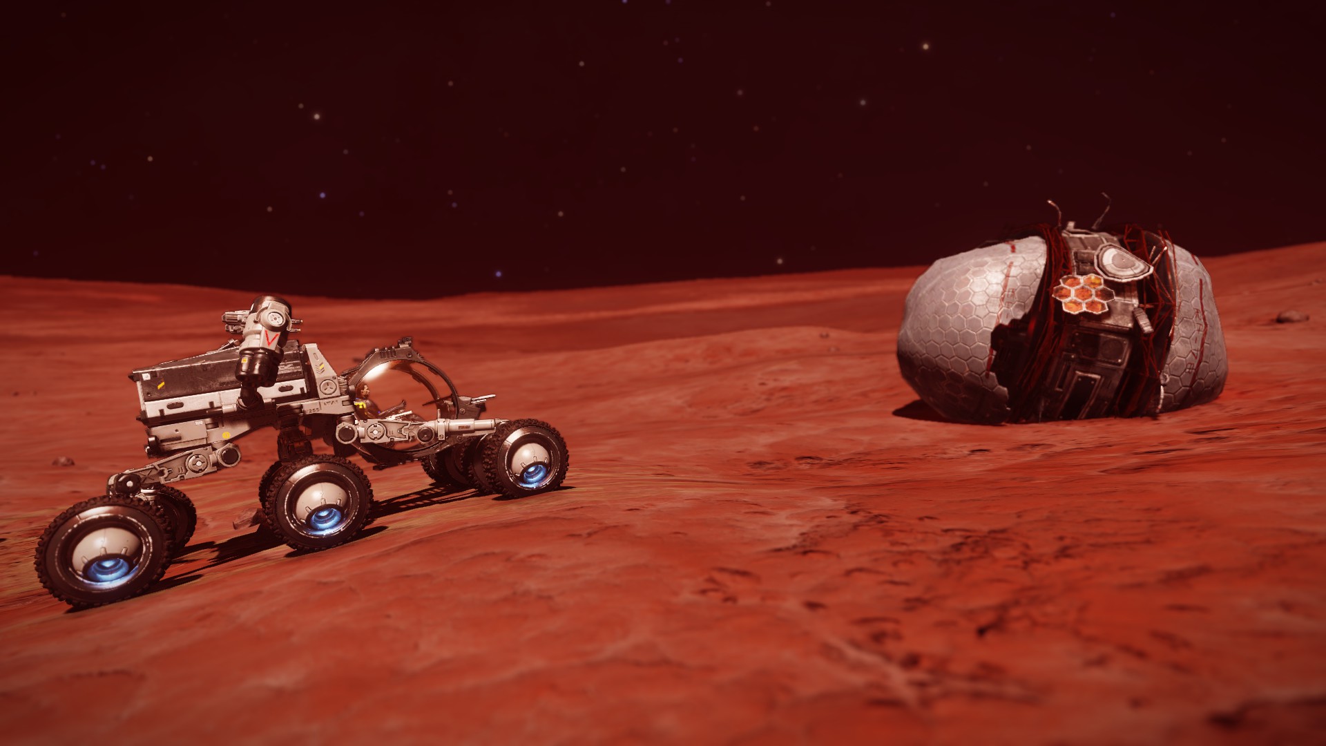 SRV and a crashed beacon