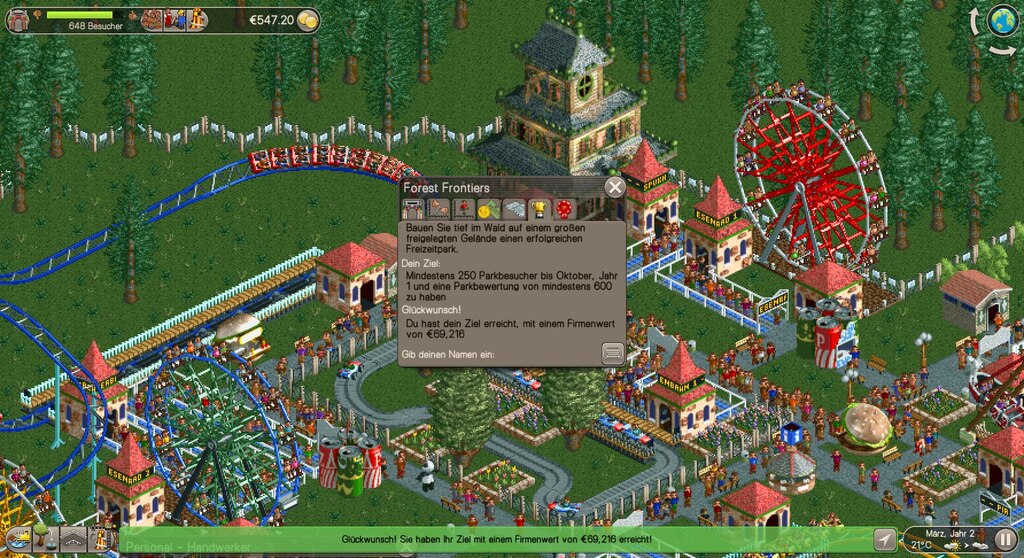 RollerCoaster Tycoon - Missing the simple beauty of Forest Frontiers?🌲🎢  Revisit the original RollerCoaster Tycoon game on iOS, Android, Steam and  Kindle today!  classic/