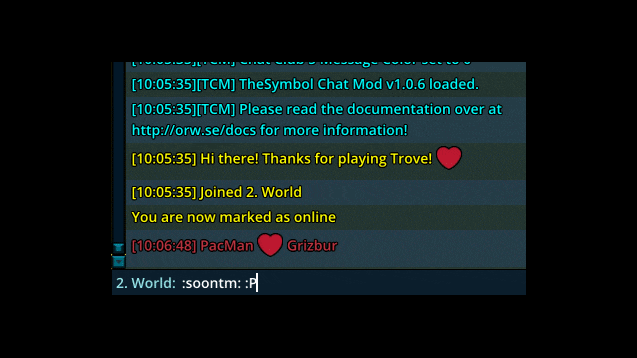 Switch chat how to trove Trove codes