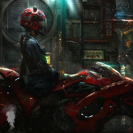 Cyberpunk Sci-Fi Motorcycle | Wallpapers HDV