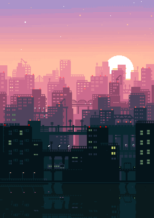 pixel city background